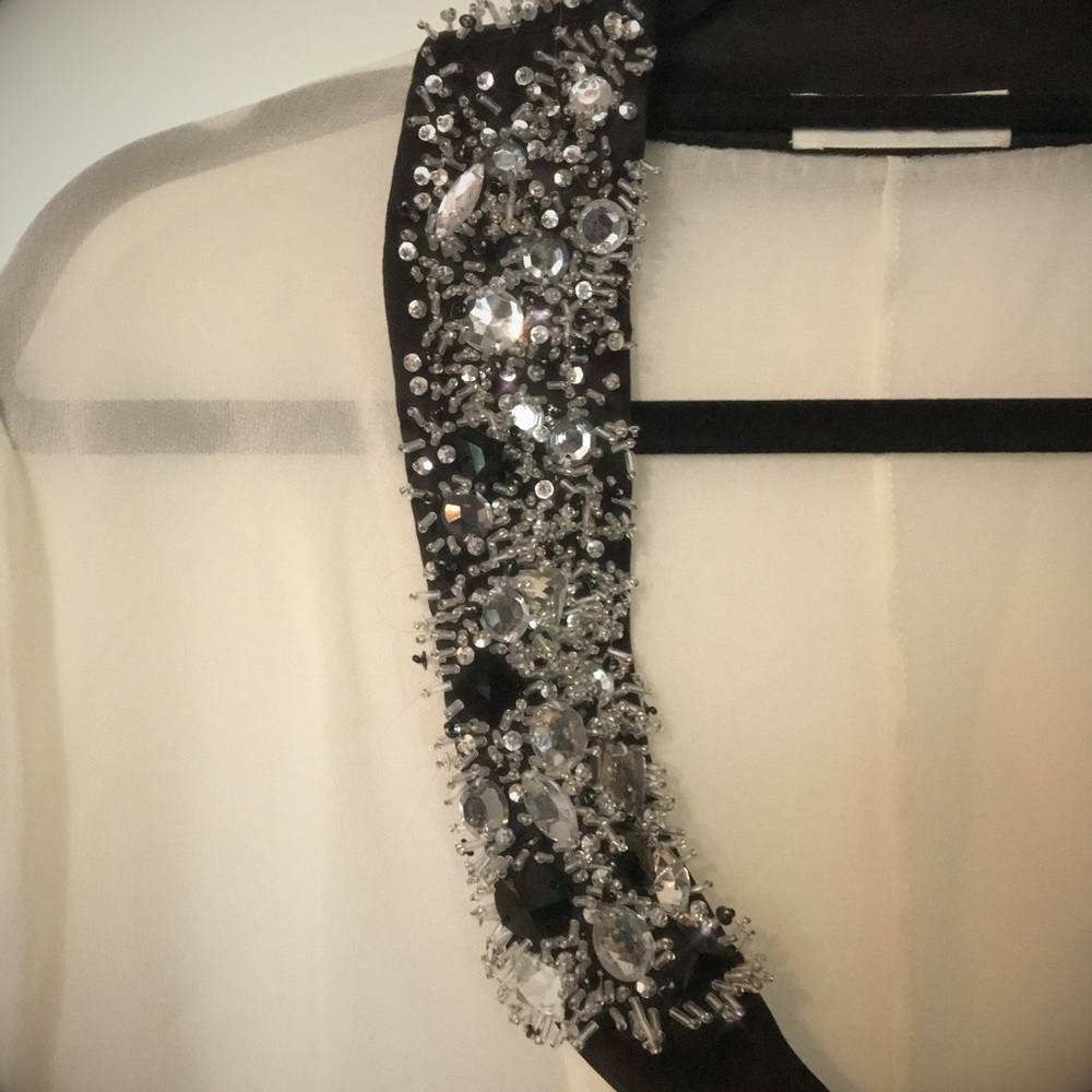 Rare Authentic Valentino Jeweled Pussy-bow Blouse - Picture 5 of 8